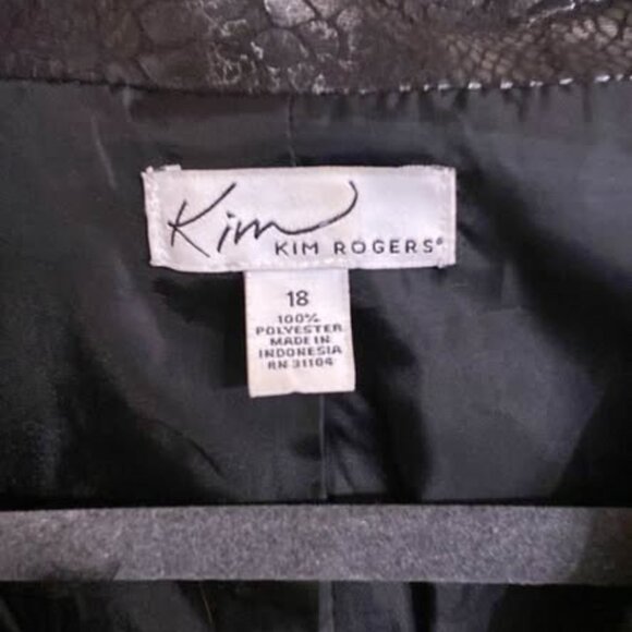 Kim Rogers Black Snakeprint Jacjet - Picture 2 of 2
